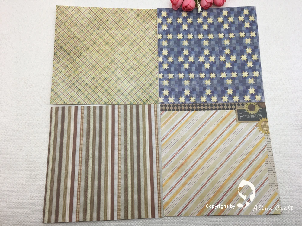AlinaCraft 24 листа 6 &quotx 6&quot Праздничная бумажная бумага с узором для скрапбукинга
