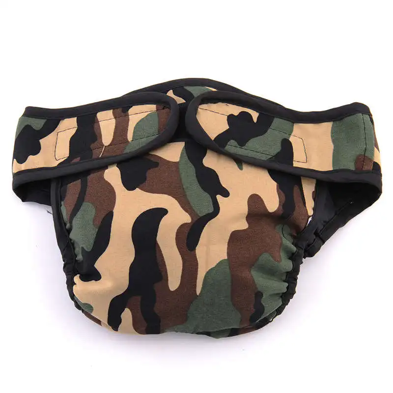 Camouflage Физиологические штаны для собак, S-XL, подгузники, гигиенические, моющиеся, женские шорты для собак, трусики для менструации, нижнее белье, трусы, комбинезон для собак - Цвет: Camouflage