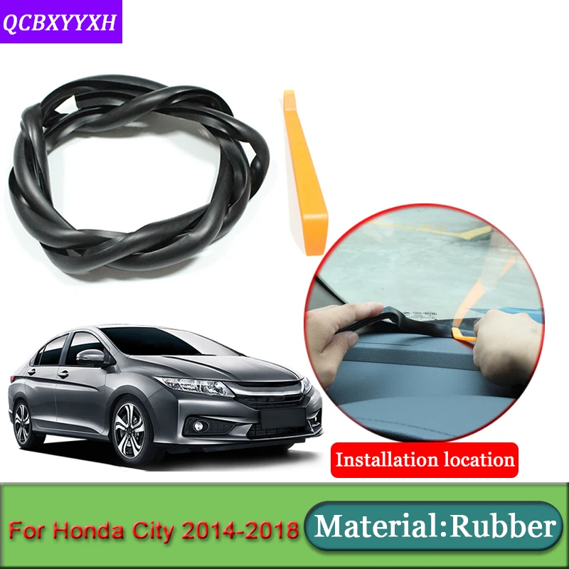 Car-styling For Honda City 2014-2018 Anti-Noise Soundproof Dustproof Car Dashboard Windshield Sealing Strips Auto Accessories |