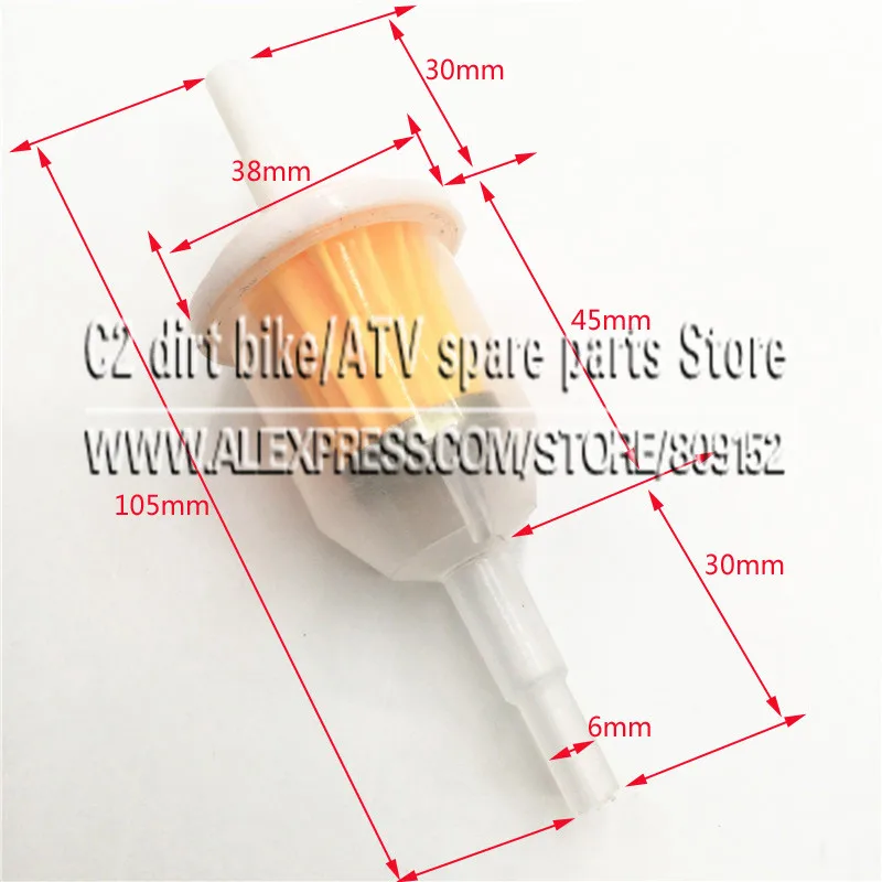 

3pcs Universal Fuel Filter Gas Filter For Moped Scooter Quad ATV Pit dirt bikes motorcycle