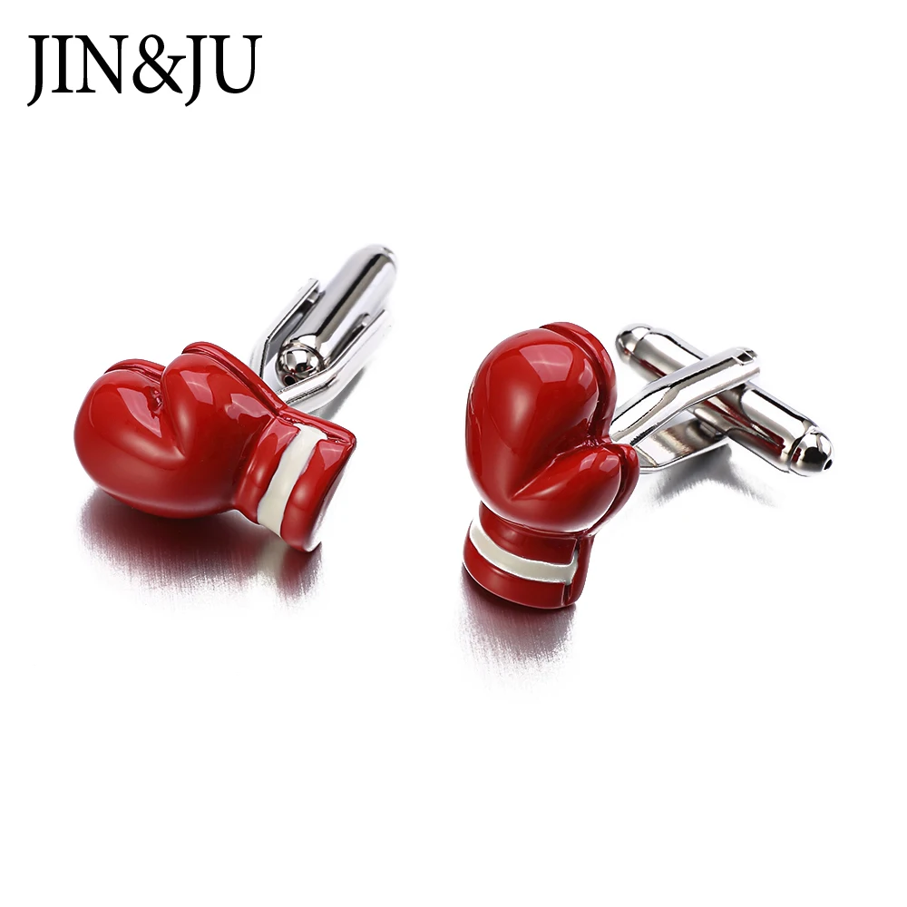 JIN &amp JU мужские ювелирные изделия боксерские перчатки дизайнерские запонки для