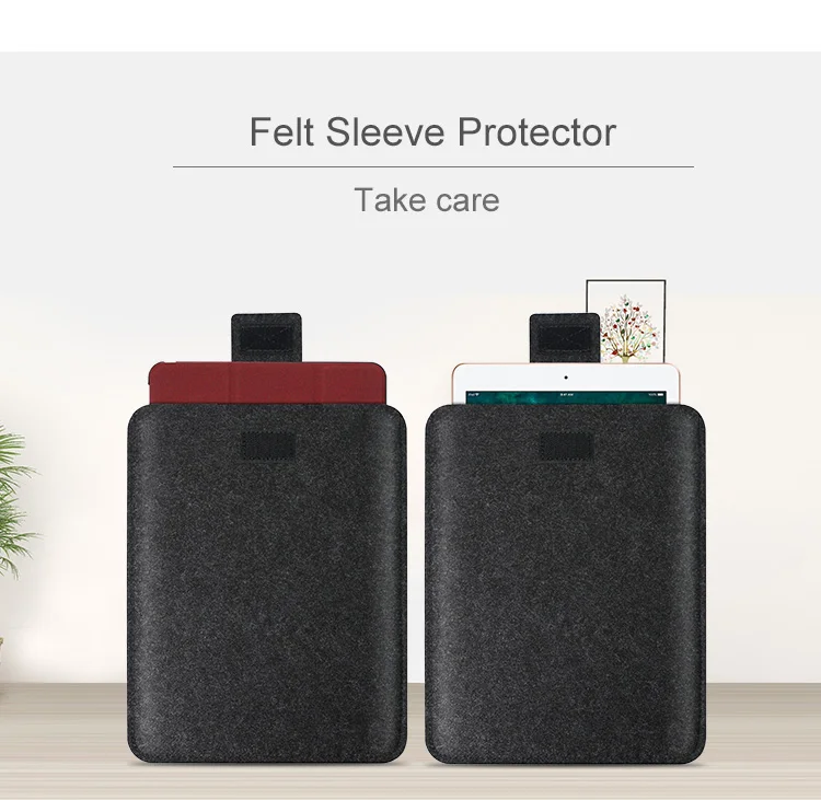 Фетровый чехол для iPad 7th 10,2 Mini 5/4 Air 3 2 Pro 12,9 11 10,5 9,7, легкий защитный чехол для переноски