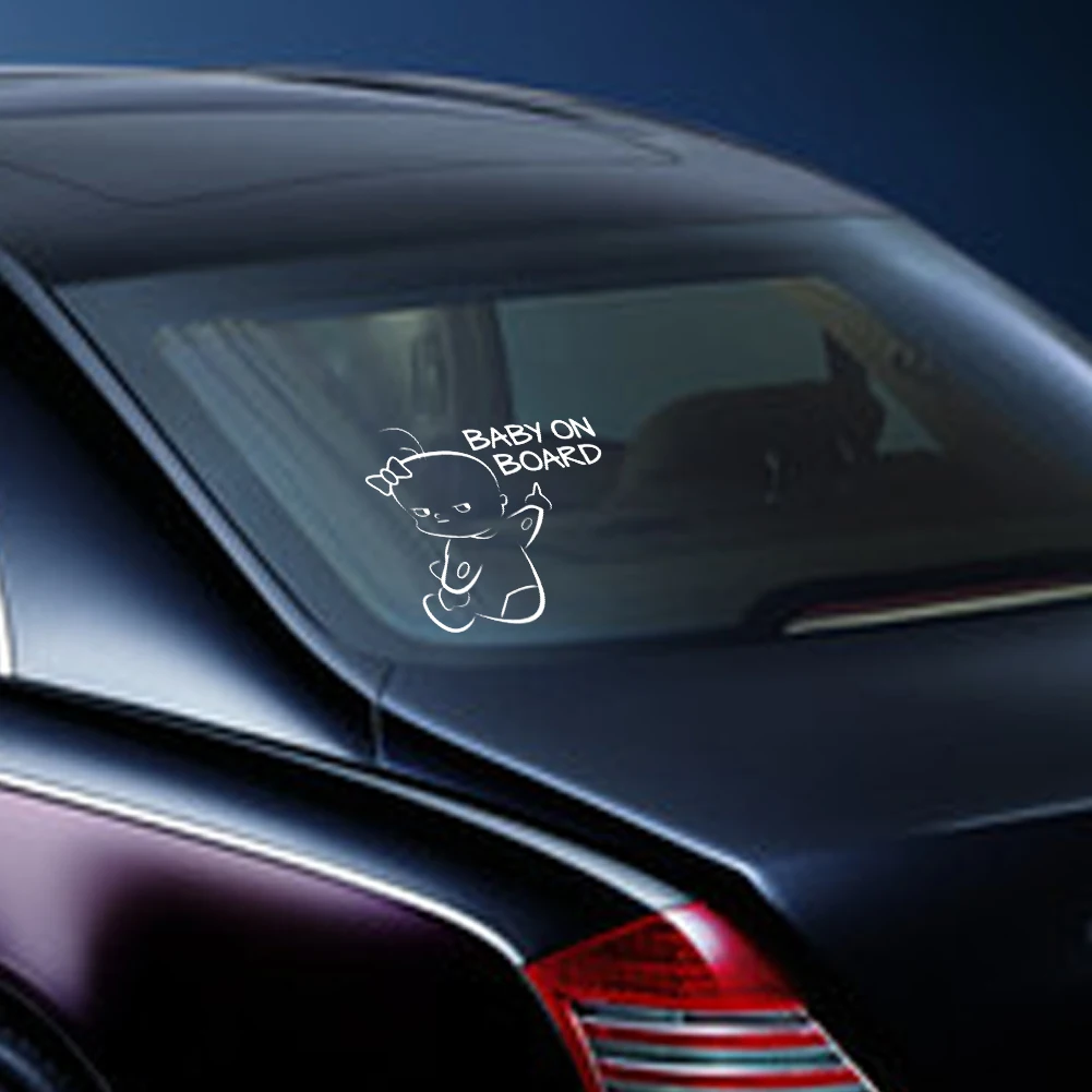 3D Baby On Board автомобильный Стикеры Предупреждение Стикеры дизайн Двухцветный высекательный пресс машины для Автомобильная наклейка «Доберман» авто-Стайлинг авт