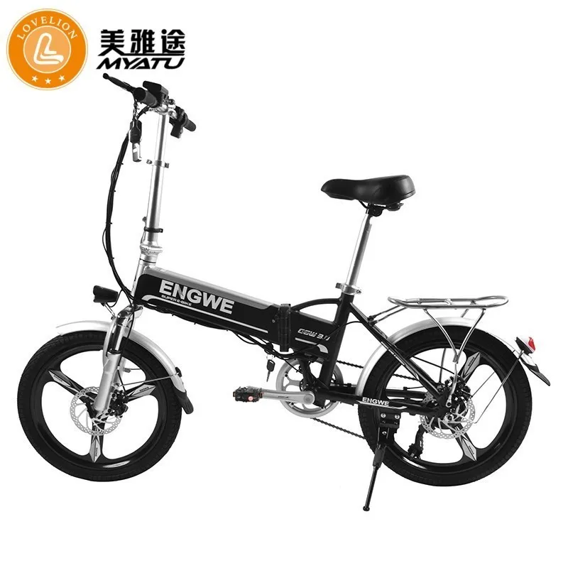 MYATU Умный складной электрический велосипед 20 дюймов мини Ebike 48 В литиевая батарея