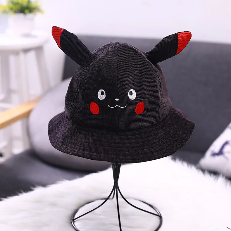 Pikachu cartoon children summer new baby sun visor cap cute fisherman hat cosplay unisex cotton big 1-3 years old 2019 | Детская одежда