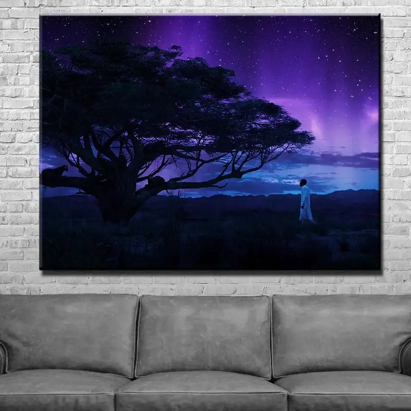 Картина HD painting1 шт Холст Черная пантера Бесплатная доставка | Дом и сад