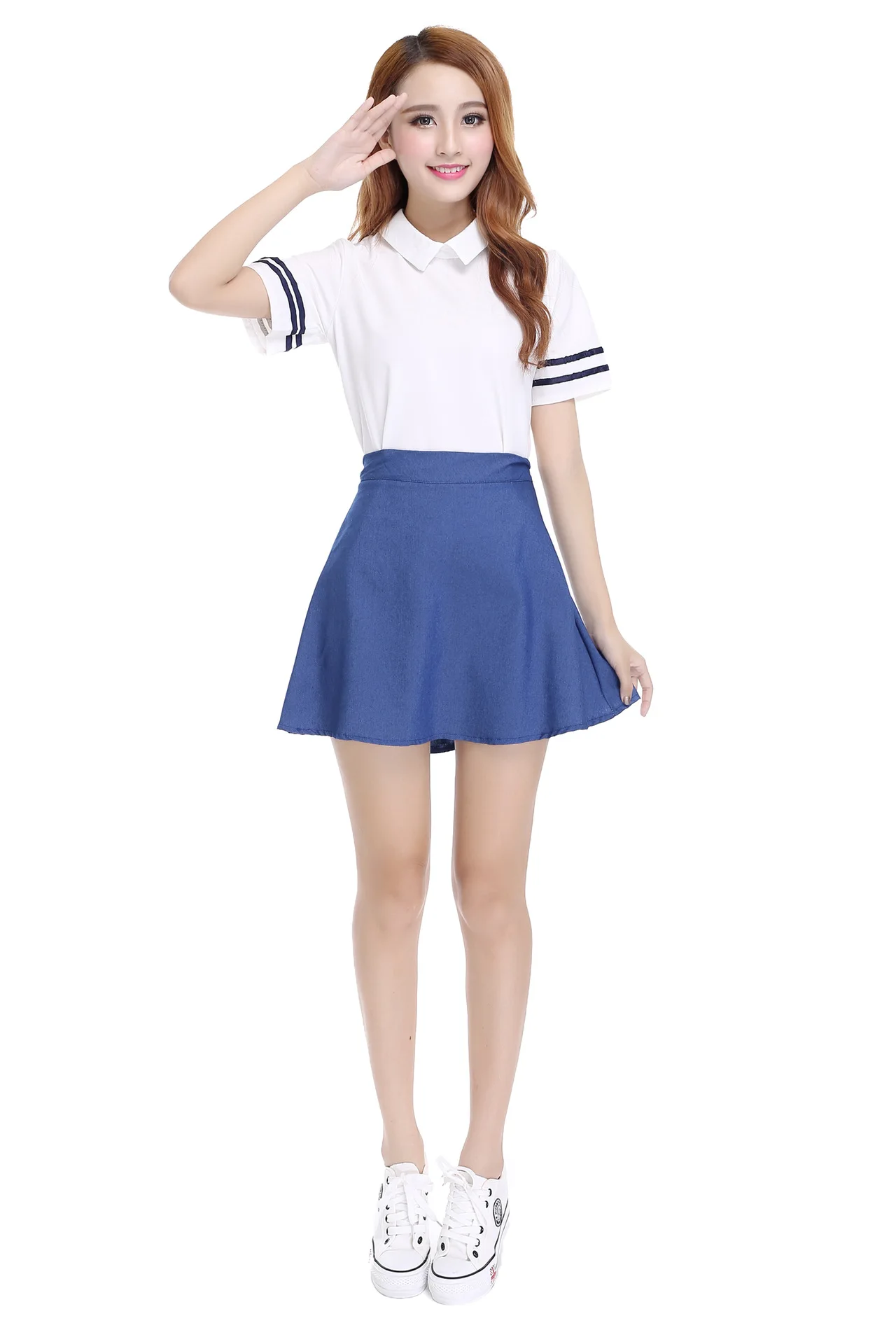 

JK Dress Japanese School Uniform Costume Anime Girl Lolita Blouse Shirt Striped Blouse
