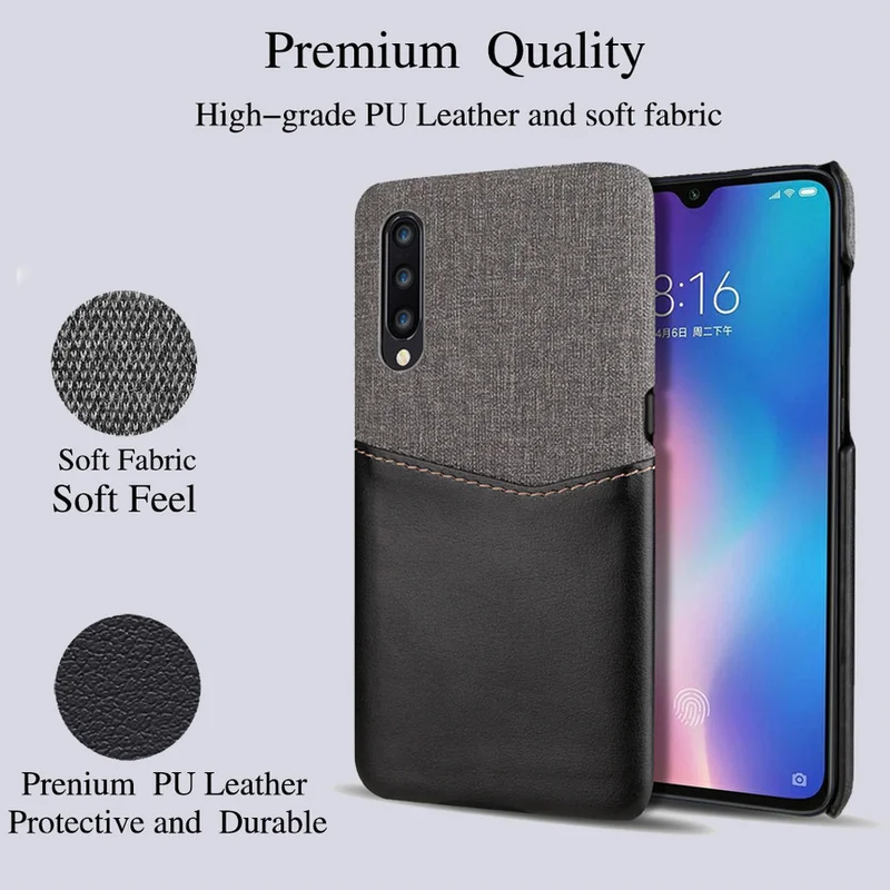 Mi 9 Case Luxury Card Pocket Phone Cases for Xiaomi Original mi9 Global Version Leather Wallet Soft Fabric Hard Back Cover |