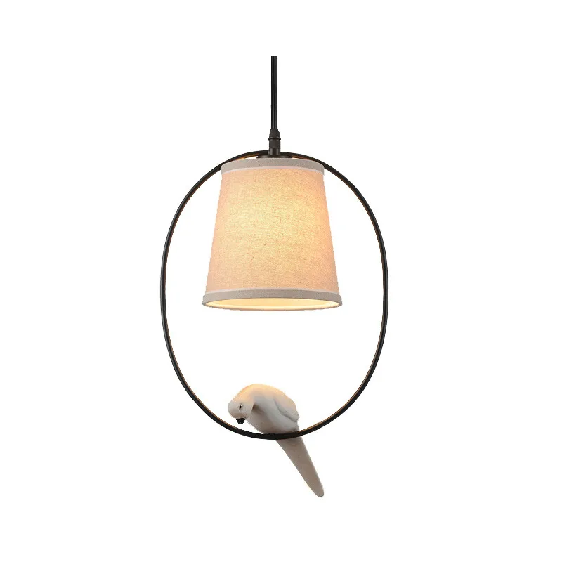 

American country droplight pendant lights Creative corridor restaurant single head bird pendant lamp wrought iron bar bedroom
