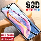 Защитное стекло 99D для iPhone X XS Max XR, закаленное защитное стекло с полным покрытием, изогнутое стекло для iPhone 6 s, 7, 8 Plus, XR
