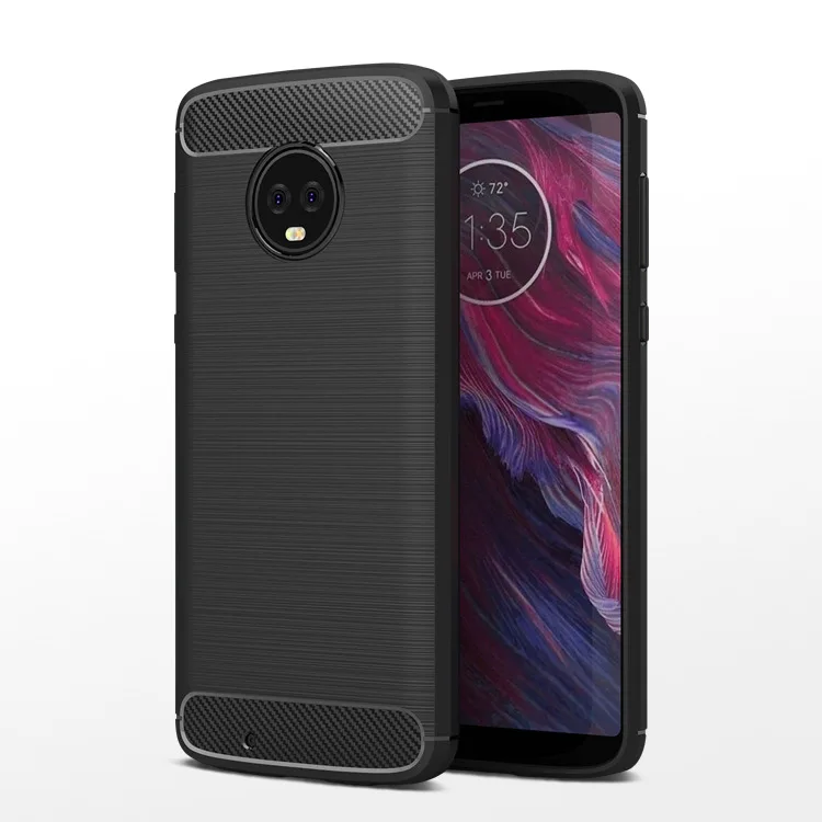 Чехол для Moto z3 play противоударный мягкий чехол из углеродного волокна Z Z2 Z3 force G5 G4 C