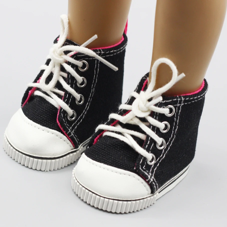 7cm Fabric Canvas Doll Boots For 18cm 18 inch dolls Casual Dolls Sneakers Gym Shoes for Russian Toy Accessor | Игрушки и хобби