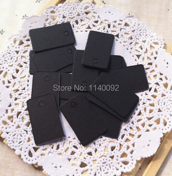 

Free shipping 1000 pcs a lot blank 400 gsm black paper tag 2x3.3cm/baking price tag/jewelry price tag/gift packing tag/labels