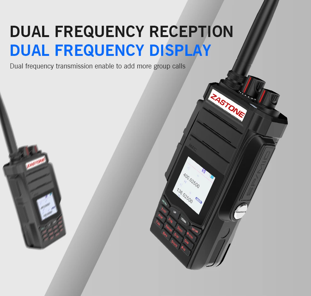 Zastone A19 рация 10 Вт Двухдиапазонная UHF 400-480 МГц/VHF 136-174 МГц 2800 мАч двойной PTT двухсторонний радиопередатчик