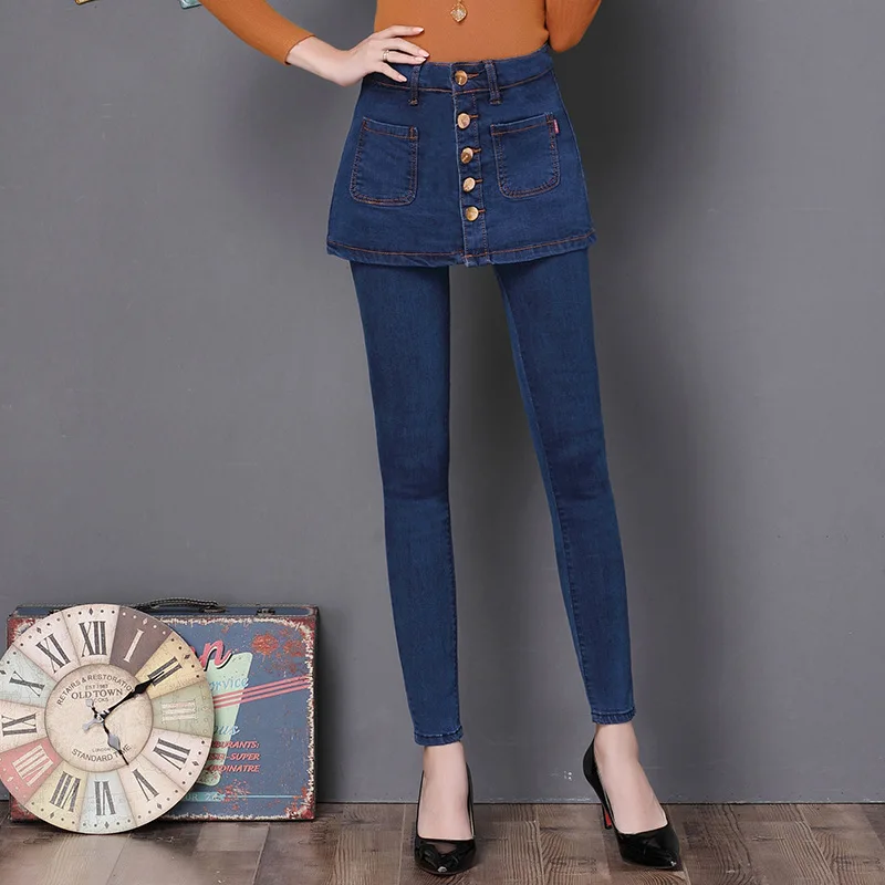Осень 2017 г. Новое поступление модные женские джинсы строки пряжки Denim трусики