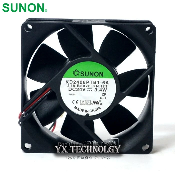 KD2408PTB1-6A DC 24V 3 4 W 8025 80*80*25mm 80mm 4900RPM Компьютерный Вентилятор охлаждения | Компьютеры и