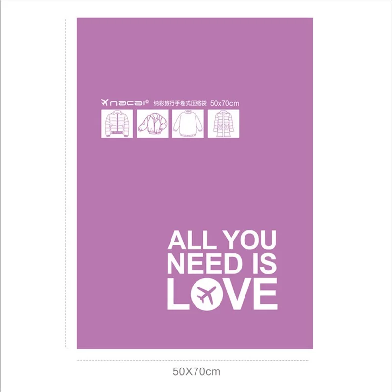 Горячие вакуумный мешок для одежды сжатого Организатор шкаф Space Saver прозрачный