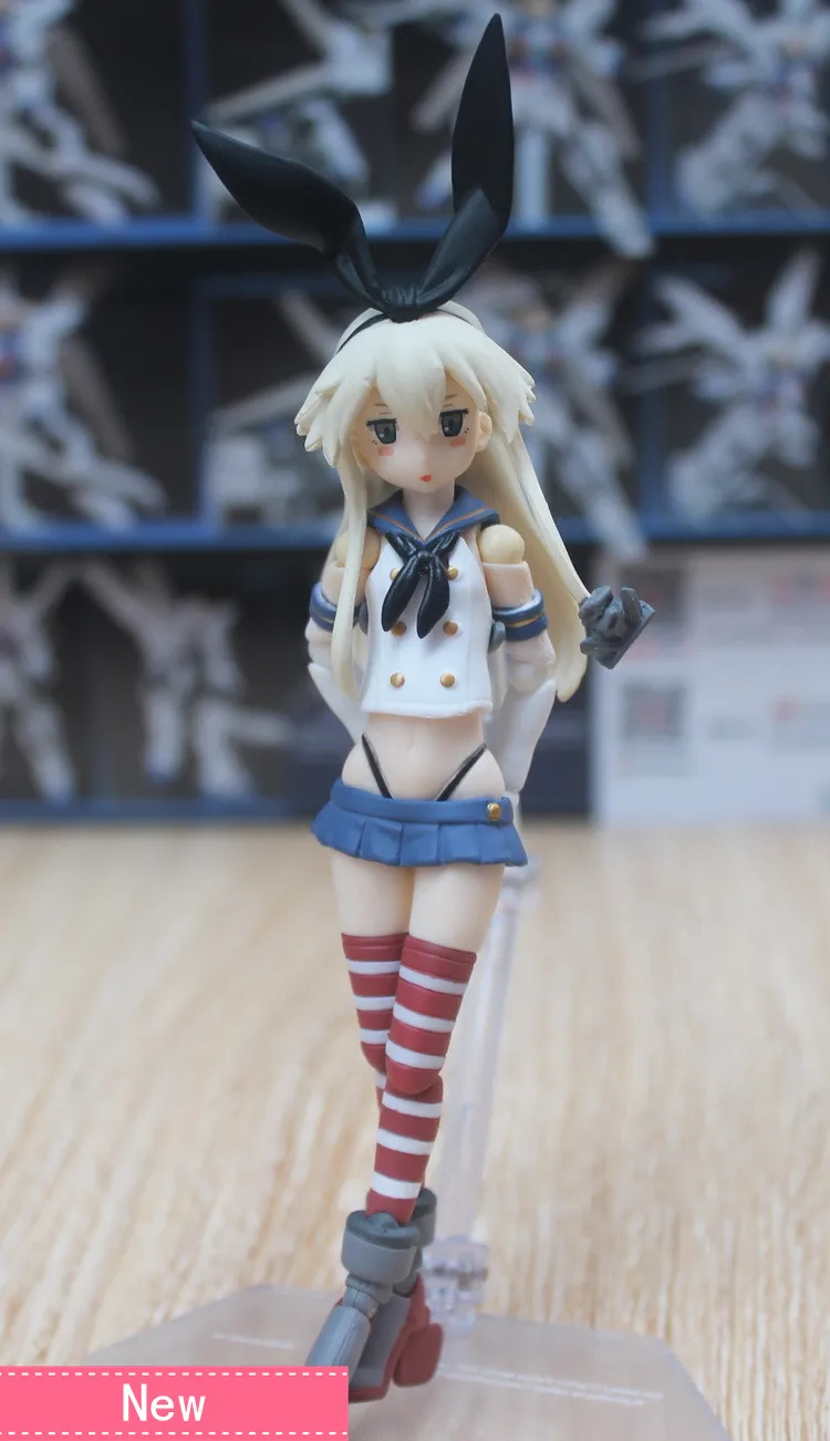 Аниме Kantai коллекция Shimakaze ПВХ фигурка Коллекционная модель куклы игрушка 16 см figma