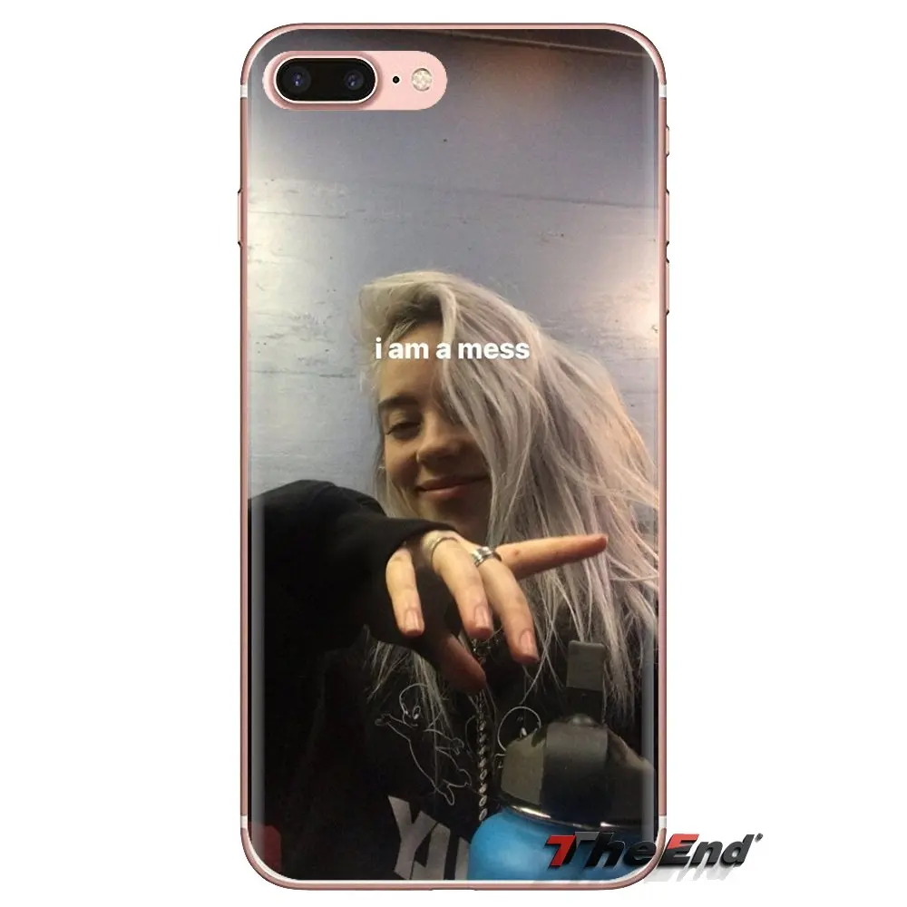Transparent TPU Shell Cases For Sony Xperia Z Z1 Z2 Z3 Z5 compact M2 M4 M5 C4 E3 T3 XA Huawei Mate 7 8 Y3II Billie Eilish Khalid |