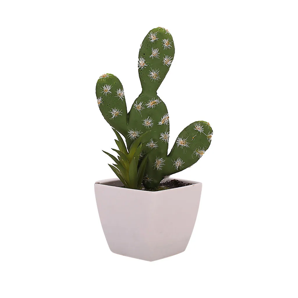 Artificial plant bonsai Simulated Potted Cactus Green Plant Flower Art Home Decor A90402 | Дом и сад
