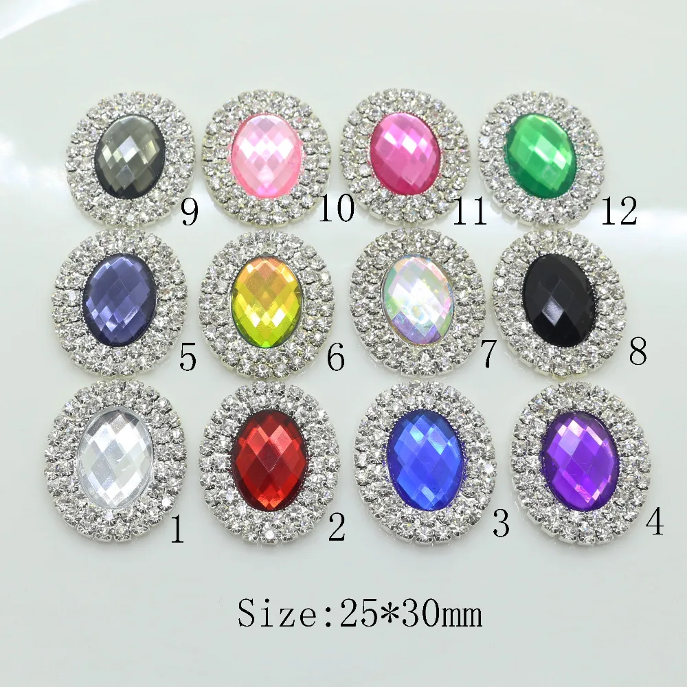 Оптовая продажа модные круглые овальные пуговицы 25*30 мм металлические свадебные