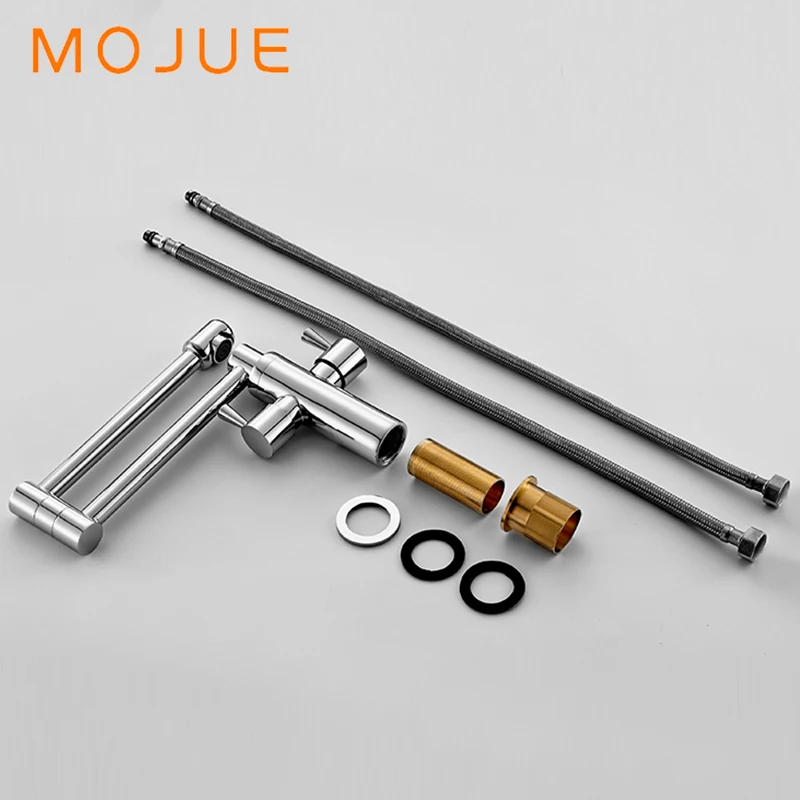 MOJUE retro folding kitchen sink faucets spray faucet flexible tap basin mixer double handle MJ8253 | Обустройство дома