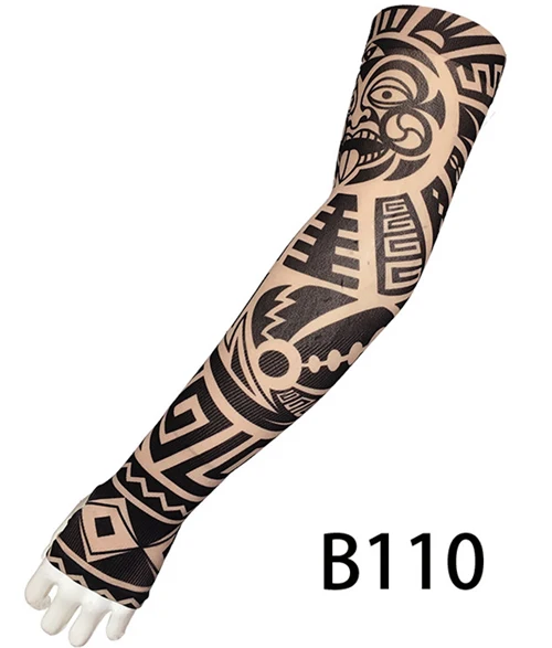 B110 2 шт./лот, поддельные татуировки, рукава для рук для мужчин и женщин, дракон, дизайн, защита от ультрафиолета, кулер для велоспорта, на открытом воздухе, для вождения, рукава для рук, эластичные - Цвет: B110