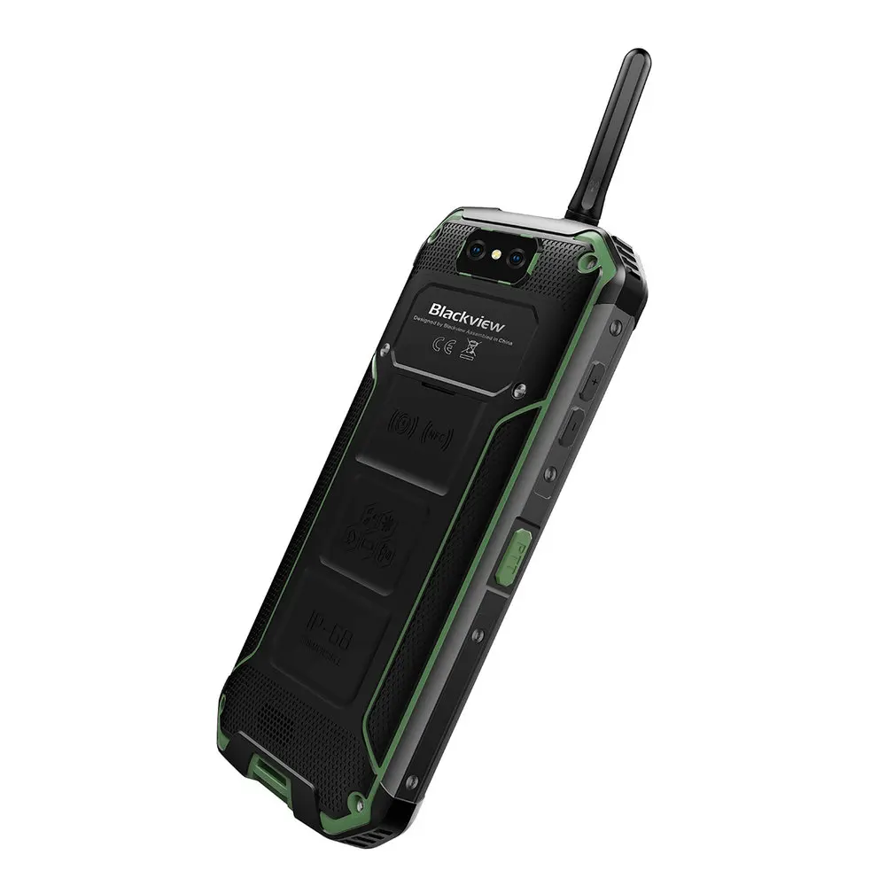 Blackview BV9500 Pro прочный смартфон 5," IP68 Водонепроницаемая рация 6 ГБ+ 128 ГБ 10000 мАч 18:9 FHD NFC мобильный телефон - Цвет: green