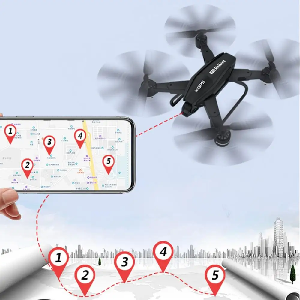 Квадрокоптер 4K с камерой Ultra HD и GPS|Радиоуправляемые вертолеты| |