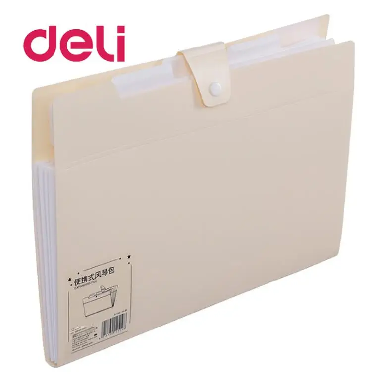 Deli A4 расширяющийся бумажный кошелек для документов, канцелярская сумка, школьные офисные принадлежности, прочный портфель, ПВХ папка для файлов, канцелярские принадлежности - Цвет: yellow A3169-3