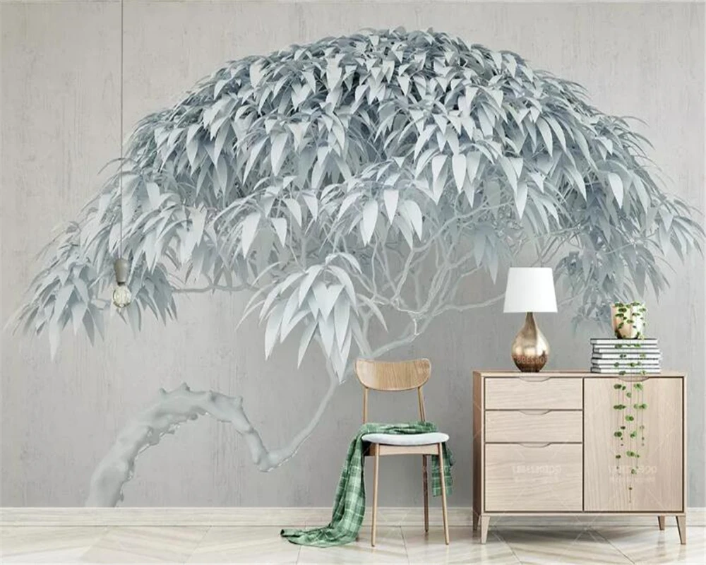 Mural hangpapel де paredeFlower Настенные обои дерева 3D ТВ фон Большие для гостиной настенные