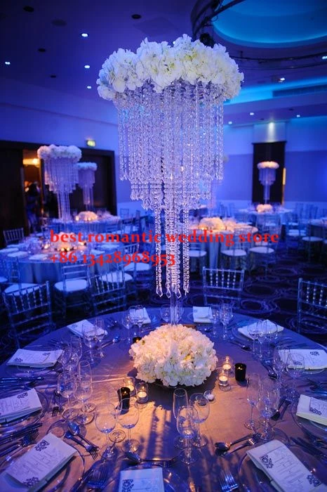 20pcs dia.35cm 4 tiers acrylic crystal wedding centerpiece/wedding road lead/wedding column/pillars/80cm tall | Дом и сад