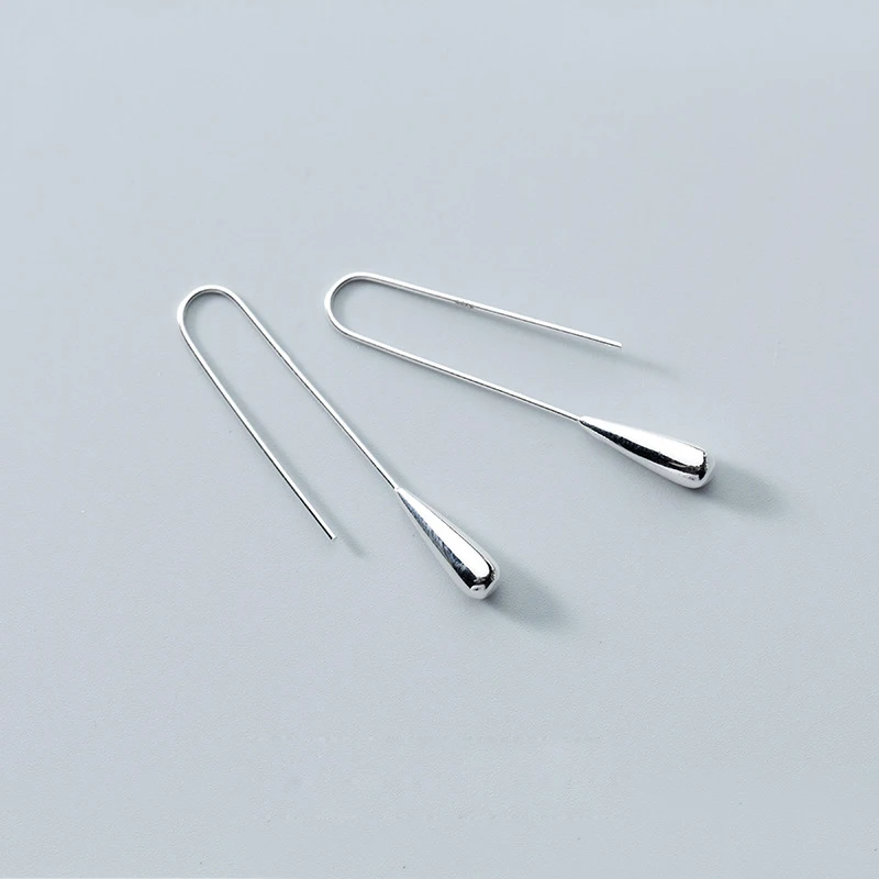 Женские винтажные серьги капельки из серебра 100% пробы|Серьги-подвески| |