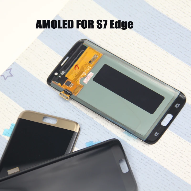 Супер AMOLED для Samsung S7 edge G935F G935A G935FD ЖК дисплей с сенсорным экраном дигитайзер 5