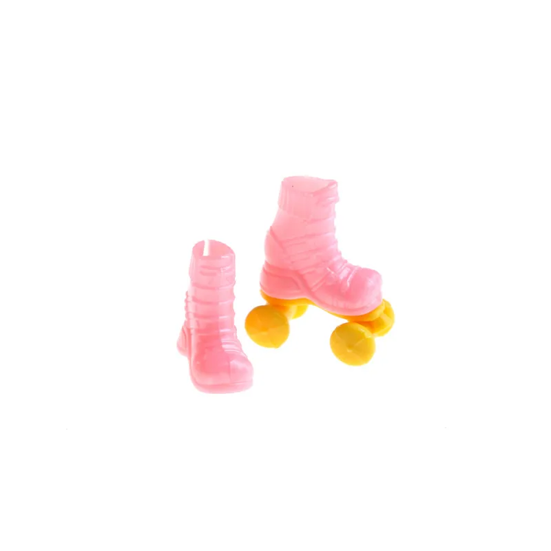 

2Pairs Kids Girls Toy For Kid Doll Roller Skates Decorative Toy Roller Play For Dolls Doll Accessories Gift