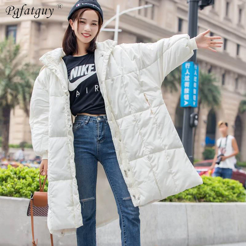 Oversize парка Для женщин 2018 зимняя куртка пальто с капюшоном женские парки толстый