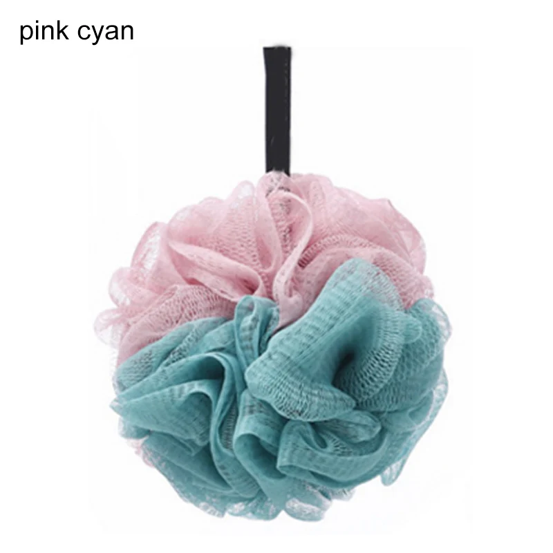 pink cyan 1 шт. диаметр 11 см мяч для ванны PE материал два-цветное банное полотенце скруббер очищающий активированный кожи Аксессуары для ванной комнаты - Цвет: pink cyan