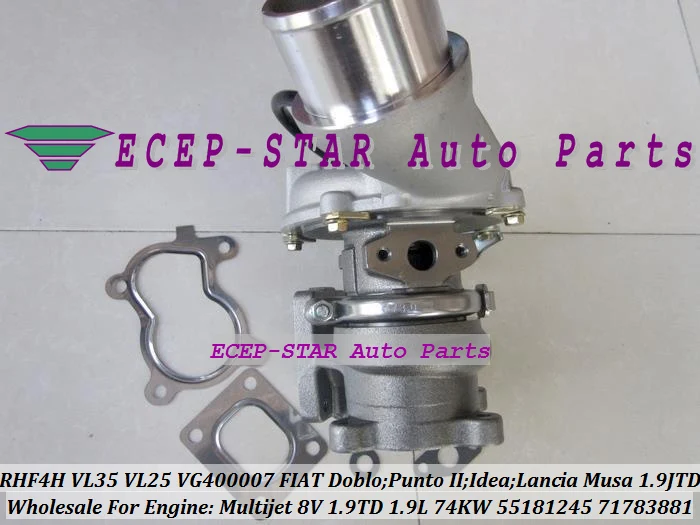 Фото Турбокомпрессор RHF4H VF400007 71793616 71793619 VL25 VL35 для FIAT Doblo Punto 2 Idea Lancia Musa 1.9L JTD Multijet 8V 2003- №1
