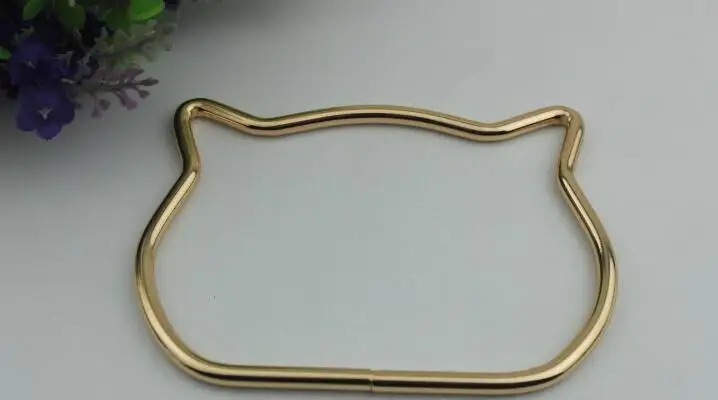 (10 шт./лот) кожаные сумочки с металлическим покрытием и котенком ручка для