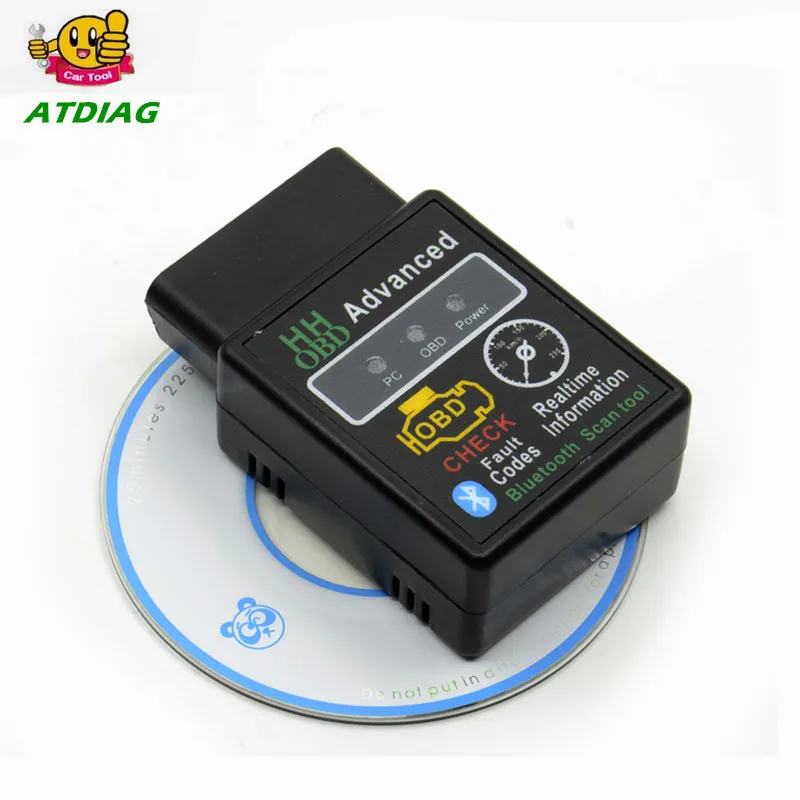 Диагностический сканер V2.1 OBD2HHOBD HH OBD ELM327 работает на Android крутящий момент Bluetooth