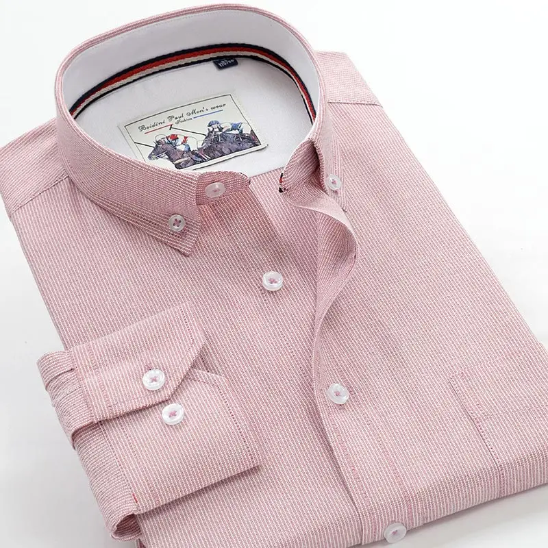 Новинка, Оксфордские мужские рубашки, 10xl, 11xl, 12xl, полосатые повседневные мужские рубашки с длинным рукавом, английский стиль, большие размеры, мужские рубашки 75-150 кг - Цвет: 518088