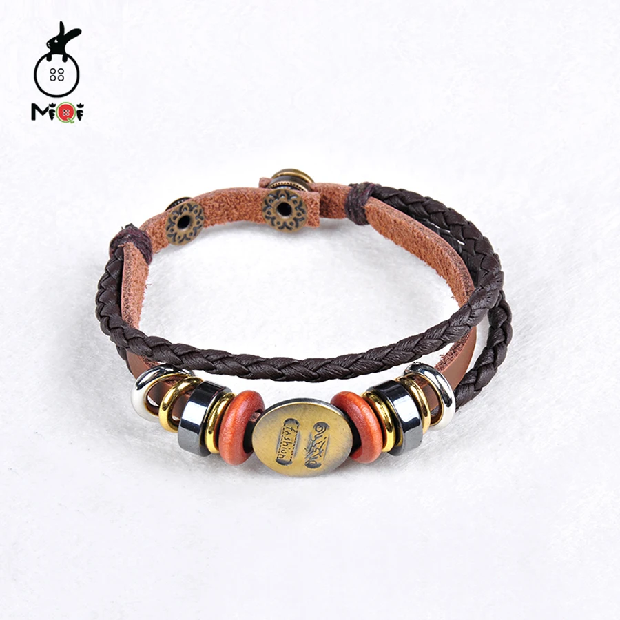 Boho Leather Snap Button Bracelets for Women Beads Stones Braclet &amp Bangles Female Wrap Wrist Watch Wristbands Jewelry | Украшения и