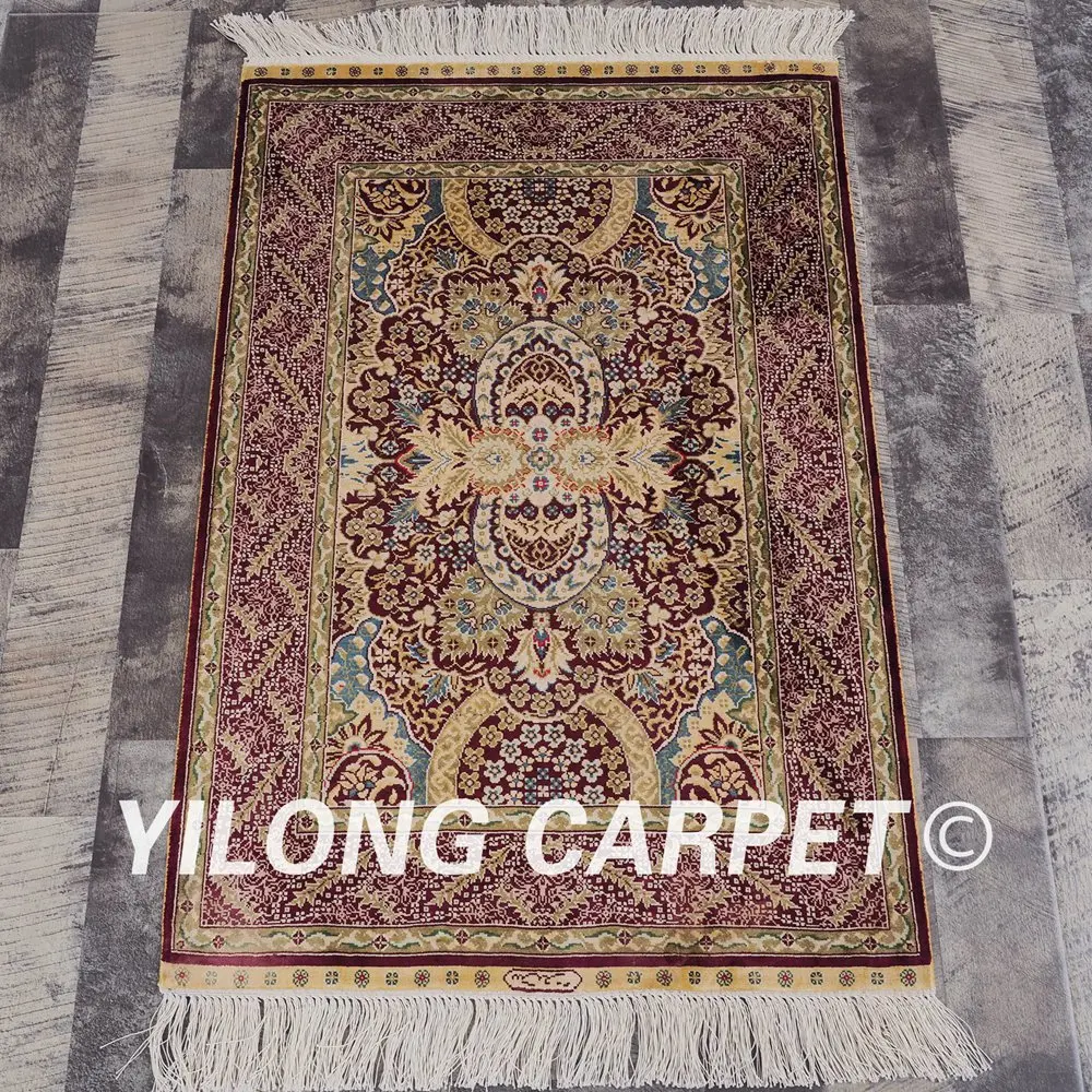 Yilong 2 'x 3' красный цвет классический Турецкий Дизайн Ручной Работы античные