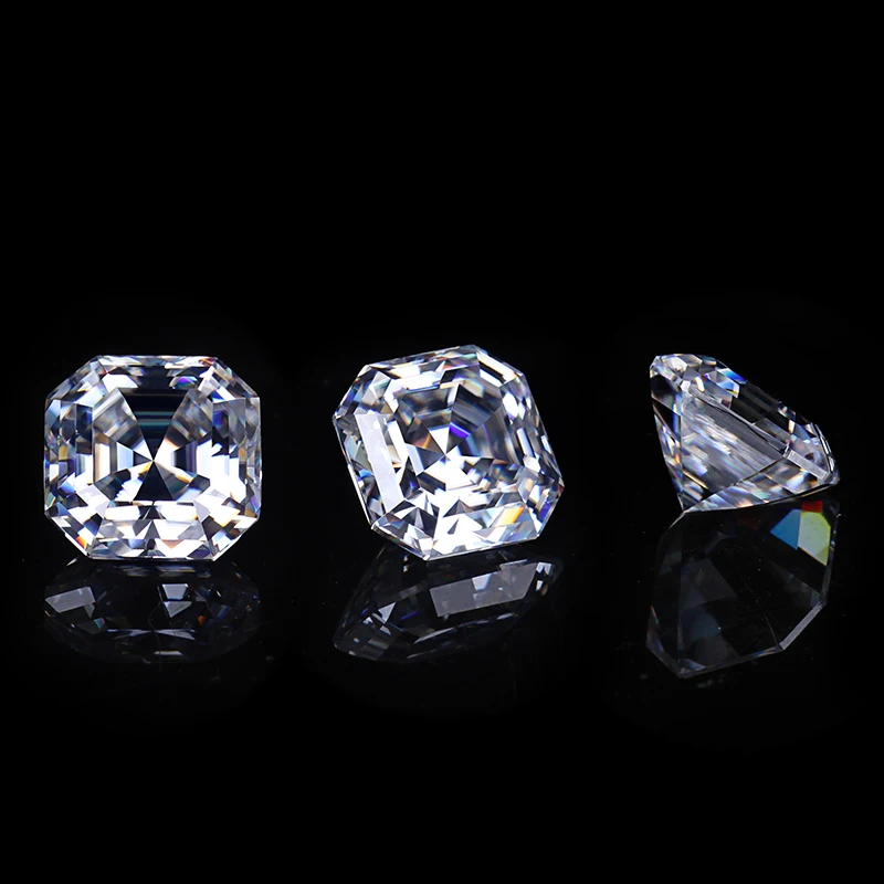 EF 6 5*6 5 мм 1.5ct камни asscher cut моиссаниты для помолвки Кольца Драгоценные Камни|Стразы