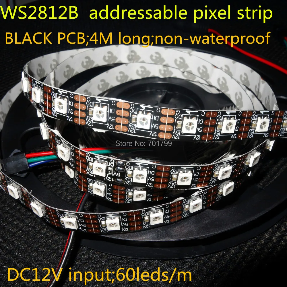 Модифицируемая Пиксельная лента WS2812B 4 м 12 В постоянного тока не
