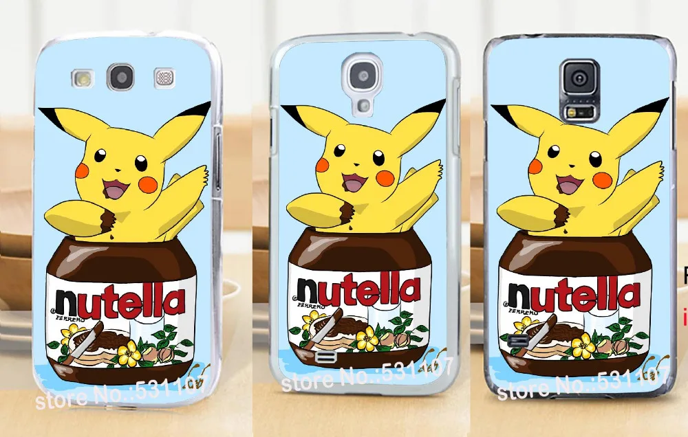 nutella Hard Skin stealth Transparent Cover Case for samsung galaxy s3 s4 s5 s6 s6Edge s7 |
