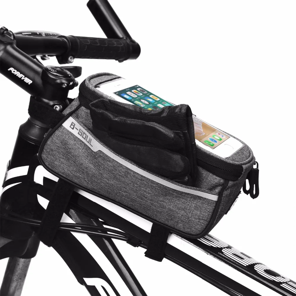 

B-SOUL Bike Bag Bike Accessories Bag For Bicycle Frame Iphone Bags Holder Pannier Mobile Phone Bag Case 4 Color M18