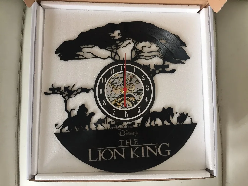 интерьер Лев King_Best Стены Clock_12 "(30 см) настенные Часы Из Виниловой Пластинке часы