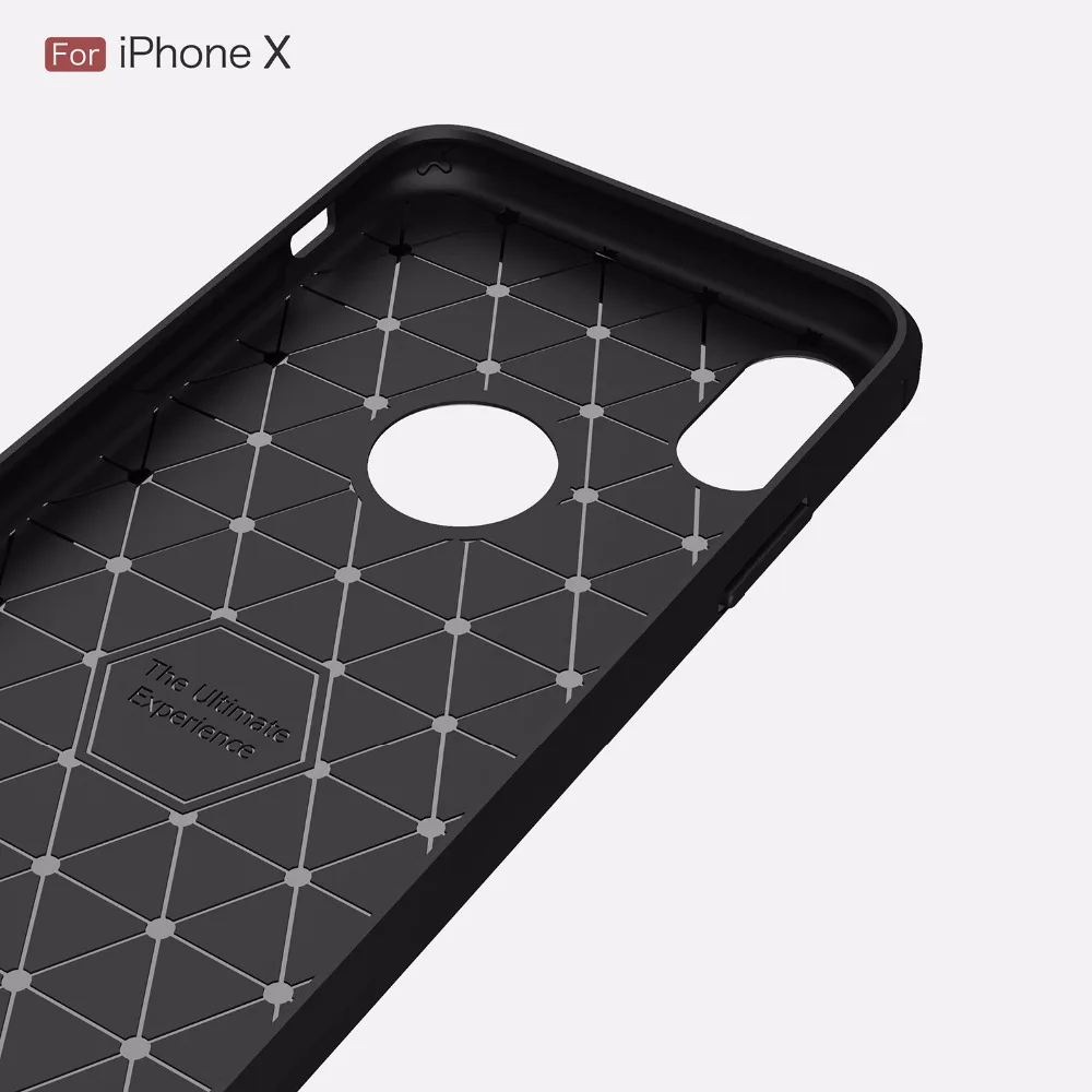 Углеродного волокна чехол для телефона iphone 6 Apple 7 6s 5 5S SE плюс мягкой щеткой из