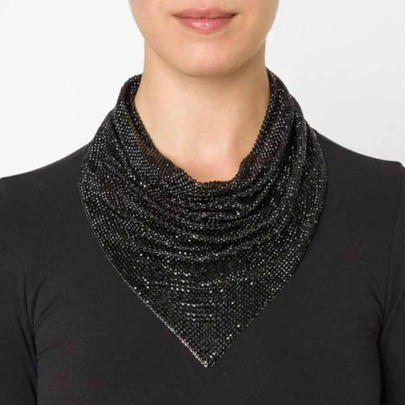 Модные ожерелья Чокеры для женщин широкие металлические подвески массивные